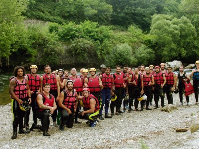 Sortie rafting équipe de rugby